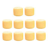 Maxbell Refillable Plastic Empty Face Cream Cosmetic Container with Lid Yellow-100g