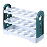 Maxbell 3 Layer Flip Fridge Egg Tray Container Eggs Tray Bins with Handle for Table white
