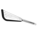 Maxbell Stainless Steel Fish Spatula Comfortable Handle Extra Large for Men Gifts Black+Silver Handle