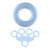 Maxbell Silicone Hand Grip Strengthener for Muscle Strengthening Musician Athletes 2 in 1 Light Blue