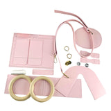 Maxbell Handmade DIY Shoulder Bag Making Material Bow Bucket Bag Handbag Parts Pink