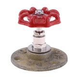 Maxbell Industrial Rustic Wall Mounted Hand Wheel Hook Coat Hook Key Holder Yellow