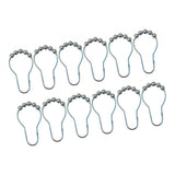 Max Metal Roller Glide Ring Shower Curtain Hooks Decorative Bathroom Parts 12pcs