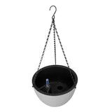 Max Self-Watering Hanging Planter with Water level indicator  Light Grey