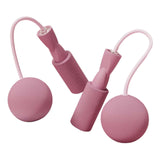 Maxbell Cordless Jumping Rope Gym Exercise Fitness Weighted Jump Rope for Kids Ball dia6.5cm Pink