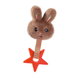 Maxbell Plush Spiny Dog Toys Puppy Soft with Squeakers Cute Stuffed Animal Plush Toy Brown Rabbits