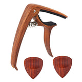 Max Maxb Red Sandalwood Guitar Capo Guitar Pick for Classical Guitar Ukulele Parts