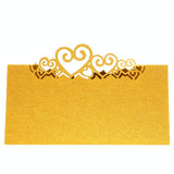 Maxbell 25pcs Wedding Table Place Cards Laser Cut Heart Name Number Place Cards