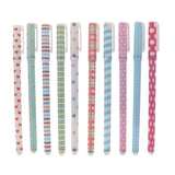 Maxbell 10pcs Sign Pen Ball Pens School Roller Pen Smooth Writing Polka Dot Colorful