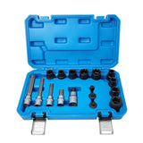 Maxbell 17Pcs Brake Disc and Caliper Socket Set Handheld Tool Wrench Socket Set