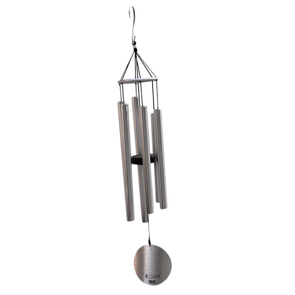 Max Aluminium 6 Tubes Wind Chimes Bells Windchime for Garden Yard Decors Silver