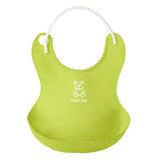 Max Waterproof Baby Bibs Silicone Comfortable Soft Toddlers Feeding Bibs Green