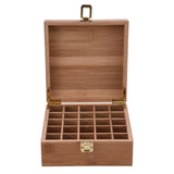 Maxbell Wooden Essential Oil Storage Boxes 25 Slots Portable for Collection Bottles