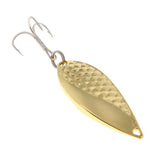 Maxbell Metal Spoon Fishing Lures 15g Bass Baits Treble Hook Fishing Tackle Gold