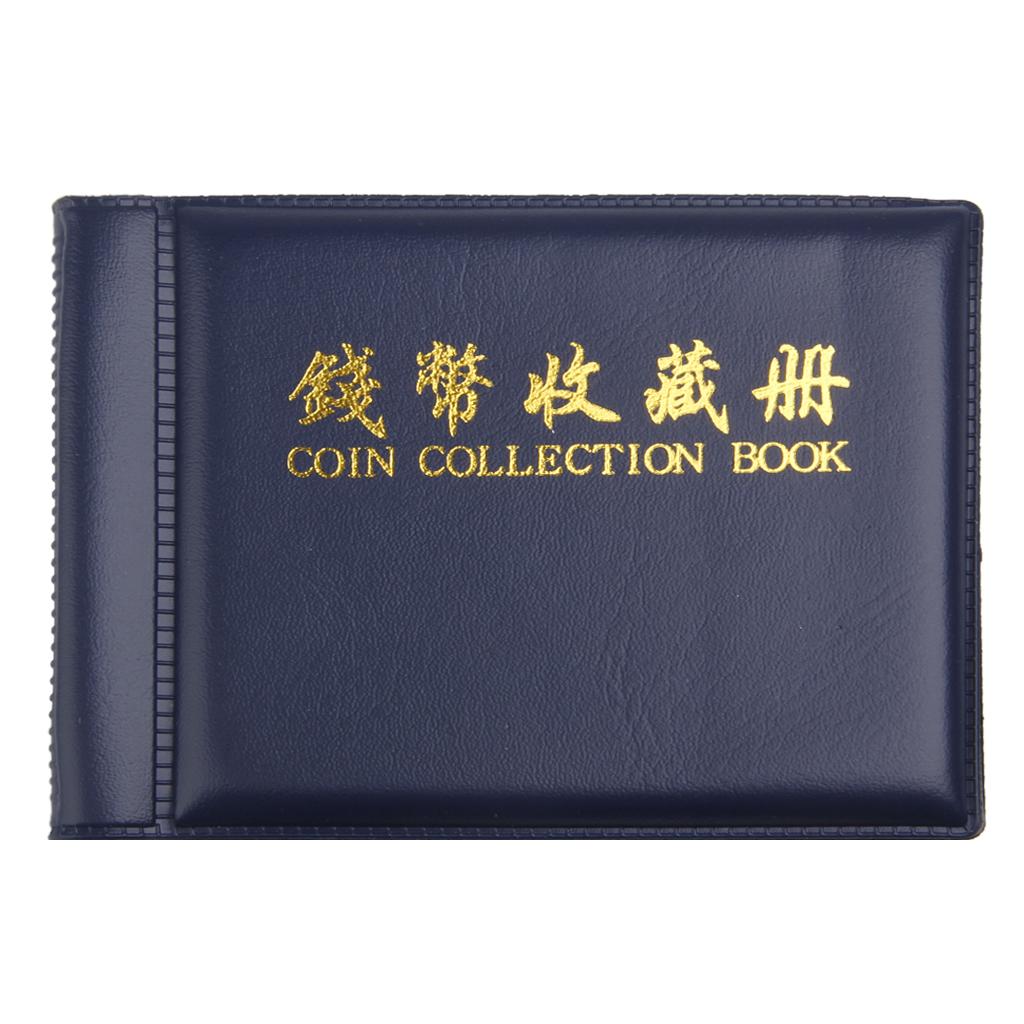 Maxbell Penny Money Pocket Storage Coin Album Book 60 Holders Collection Royalblue