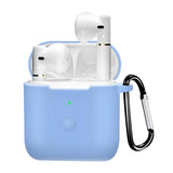 Maxbell Travel Carrying Silicone Protective Case for QCY T8 Light Blue