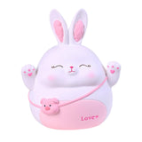 Maxbell Rabbit Money Bank Animal Bunny Statue Coin Case for Birthdays Gifts White L