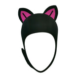 Maxbell Cat Ears Wetsuit Hood Hat for Woman Children Convenient to Wear and Take Off Rose Red Ear L