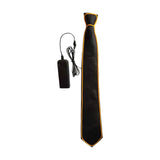 Maxbell Novelty LED Necktie Gifts Silk Funny for Festival Fashion Show Cosplay Yellow