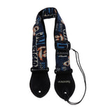 Max 1 Piece Canvas Strap Belt for Acoustic Electric Guitar Letter