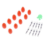 Max 10 Pieces Bombarda Sbirolino Floating Trout Pose Fly Fishing Floats Orange