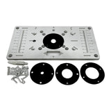 Maxbell Aluminum Router Table Plate for Woodworking Benches Mounting Plate Precision