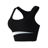 Maxbell Women Sports Bra Tops Vest Shockproof Breathable for Gym Workout Black