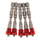 Max 5 in 1 Phillips Cross Screwdriver Bit Set Hex for Drill Screw Driver Red