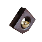 Maxbell Wooden Door Bells Wind Chime Decor Ornaments Unique for Windows Door Opening Dark Brown