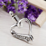 Maxbell Stainless Steel Heart Urn Pendant Memorial Urn Keepsake Cremation Ashes