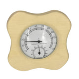 Max Wooden Sauna Room Thermometer and Hygrometer Flower Shaped