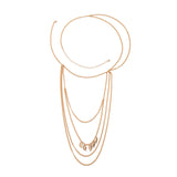 Maxbell Lady Shoulder Chain Multilayer Upper Arm Pendant for Festival prom Aureate