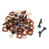 Max 100pcs Safety Doll Eyes Eyelid for DIY Teddy Bear Doll Toy Washers 12mm Multicolored