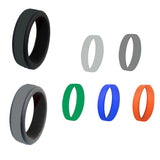 Max 8mm Men's Silicone Wedding Band Ring Working Sports Rubber Comfort Fit 13