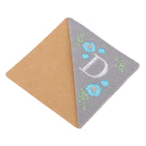 Maxbell Flower Letter Embroidery Bookmark Book Marker Clip Page Stitched Corner Winter D
