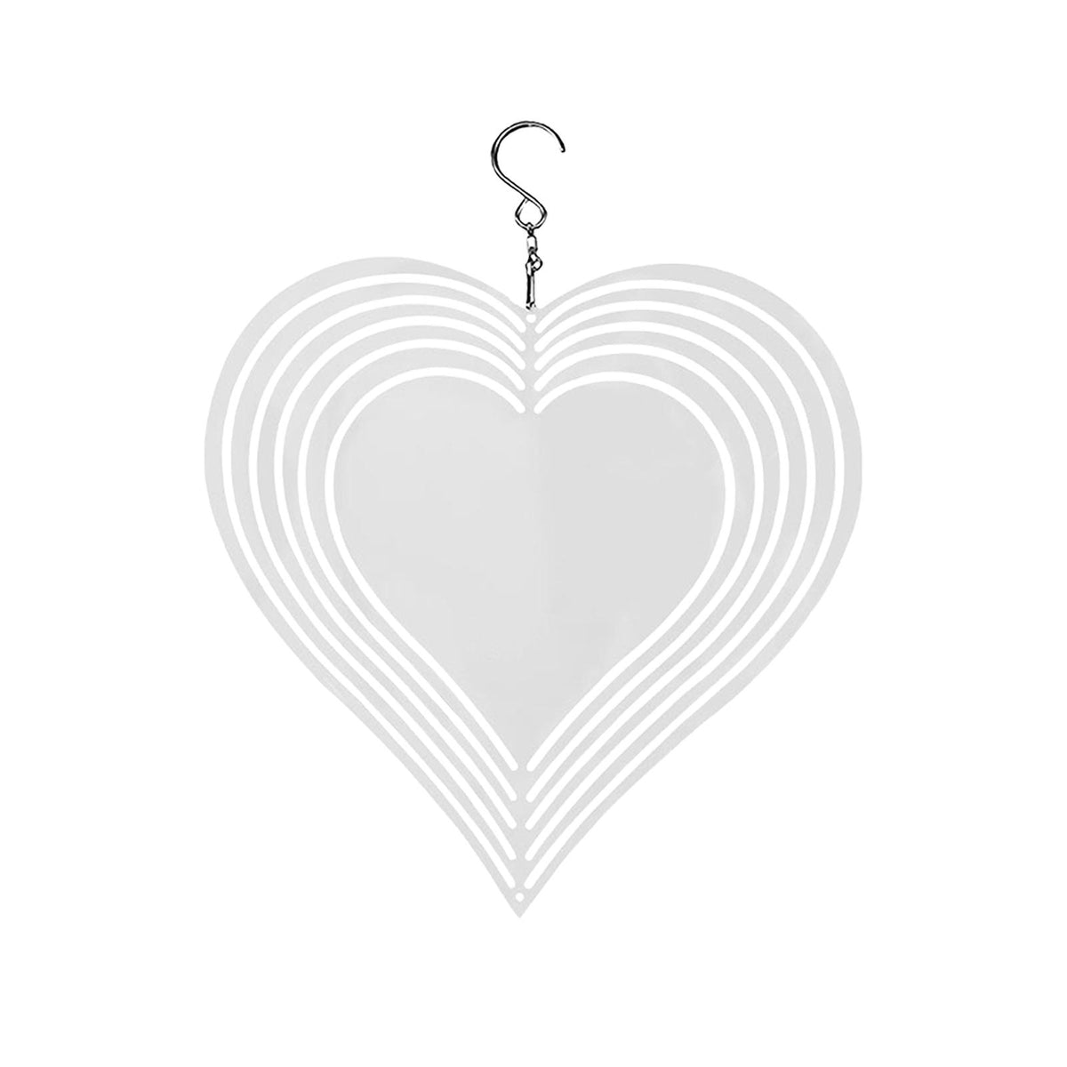 Maxbell Heat Sublimation Wind Chimes Blank, Metal Crafts Hollow Out Wind Turntable Heart