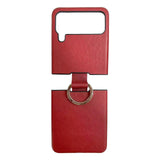 Maxbell Phone Case Protective Case Protection for Z Flip4 5G Folding Phone Accessory Red Plain Pattern