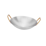 Maxbell Wok Pan Fittings Cookware Durable Soup Pan Binaural Pot for Picnic Home BBQ B