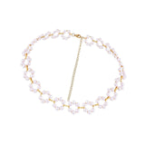 Maxbell Maxbell simulated Pearl Choker Brides Jewelry White Short Chain for Banquet Party