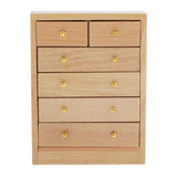 Maxbell 1/12 Dollhouse Miniature Furniture Living Room Drawers Storage Cabinet Set