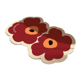 Maxbell Doormat Double Flowers Shape Entrance Rugs Door Mat for Kitchen Front Door Red 40cmx60cm