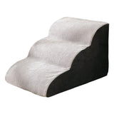 Maxbell Soft Pet Dog Stairs Ladder Ramp Climbing Non Slip Stairs Indoor Bed Sofa 3 Stair 55cmx35cm