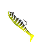 Maxbell Creative Fishing Lure Hook Lifelike Realistic Bait T Tail for Outdoor Yellow