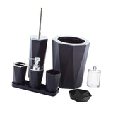 Maxbell Toothbrush Cup and Soap Dispenser and Soap Dish and Tumbler for Bathroom Black