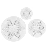 Maxbell 3pcs Snowflake Snow Flake Fondant Cake Cutter Plunger