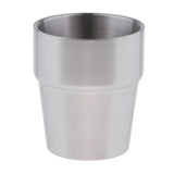 Max Double Wall Wine Cup Beer Mug Hot/Cold Beverage 260ml Silver A