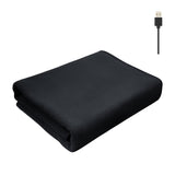 Maxbell Heated Throw Heating Warm Cape Multipurpose for Elderly Outside Travel Black