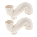 Max PVC Trap with S-shaped PVC Water Storage Sink Trap J-Bend Pipe 110x4.9x193mm