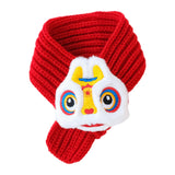 Maxbell Pet New Year Scarf Washable Dog Knitted Scarf for Kitten Puppy New Year Gift