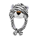 Maxbell Animal Hats Cosplay Costume Headgear Stuffed Cap Novelty for Carnival Women White Tiger